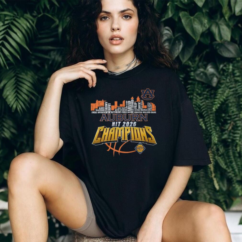 Auburn Tigers 2026 NIT Champions Skyline Roster List T Shirt