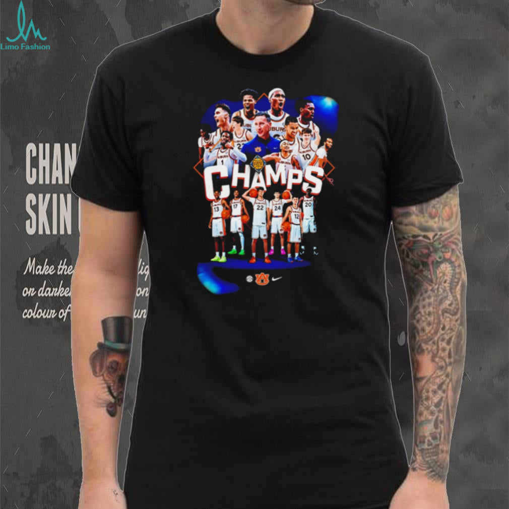 Auburn Tigers Basketball Champs SEC Tournament Team Graphic T Shirt