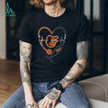 Baltimore Orioles Baseball Heartbeat Stethoscope Nurse Fan Apparel T Shirt