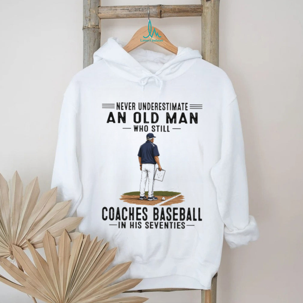 Baseball Coach Field Board Clipboard Seventies Birthday Old Man Vintage Gift Shirt