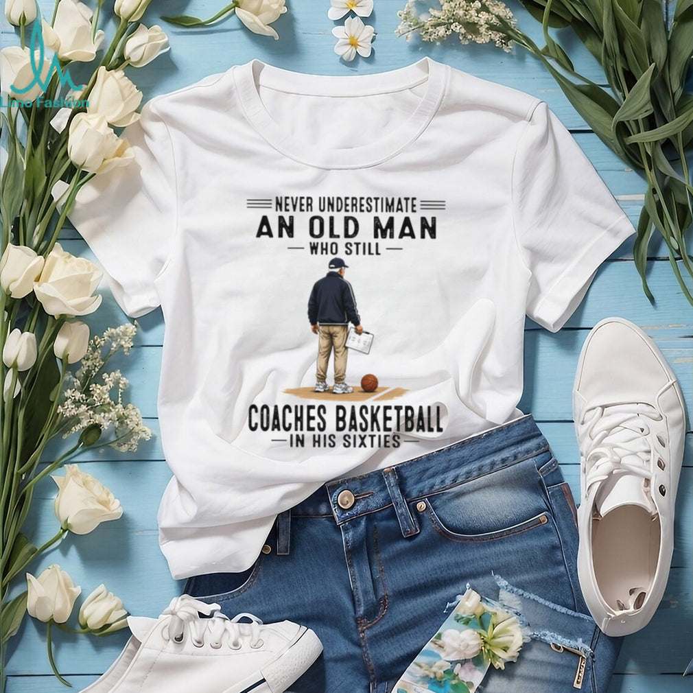 Basketball Coach Old Man In His Sixties Vintage Sports Team Training Men Shirt