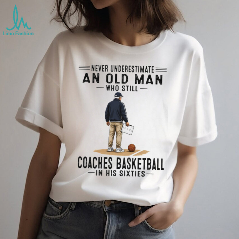 Basketball Coach Old Man In His Sixties Vintage Sports Team Training Men Shirt