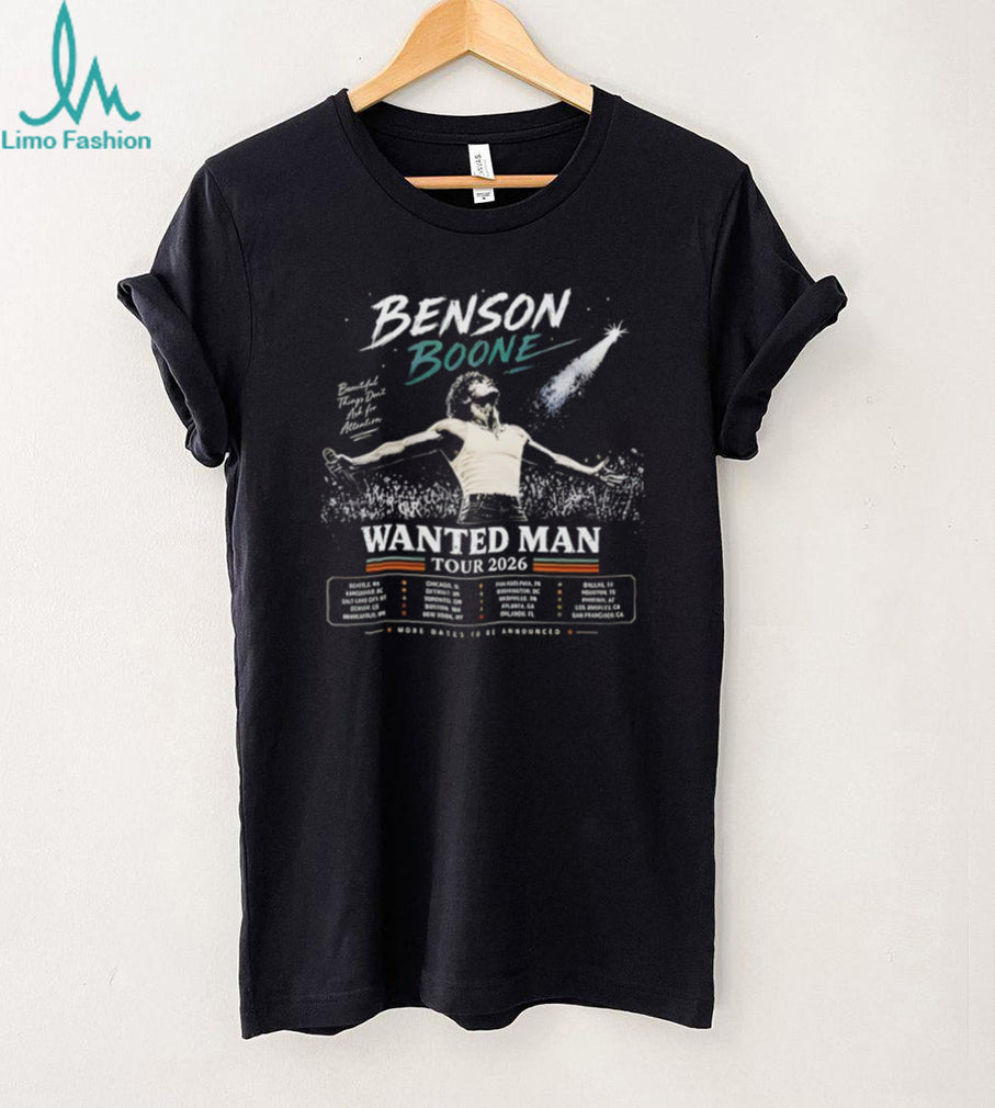 Benson Boone Wanted Man Tour 2026 Retro Concert Graphic T Shirt