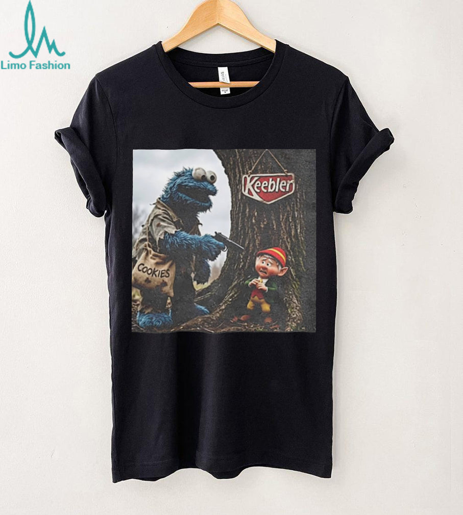 Blue Monster and Forest Elf Edgy muppet meme shirt