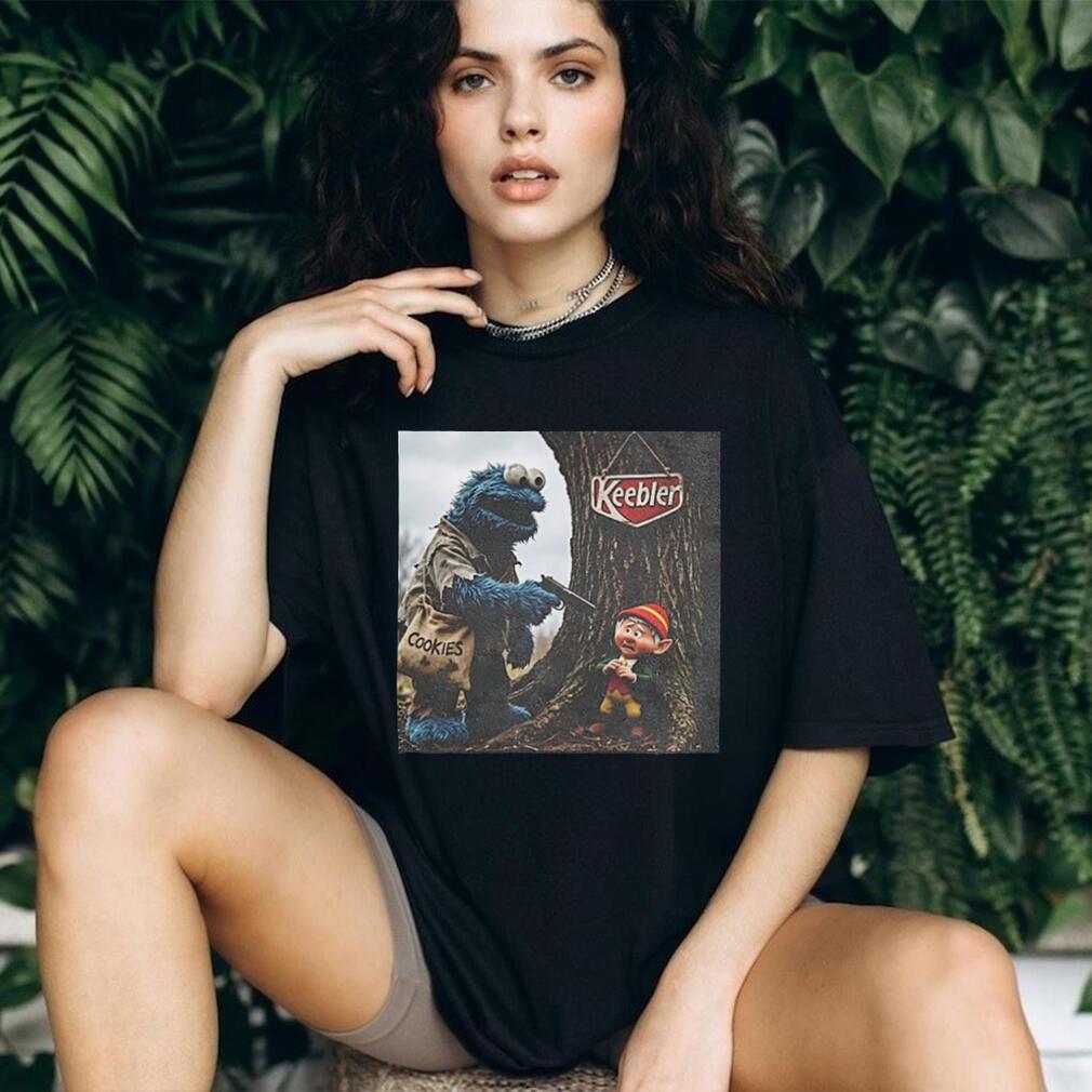 Blue Monster and Forest Elf Edgy muppet meme shirt