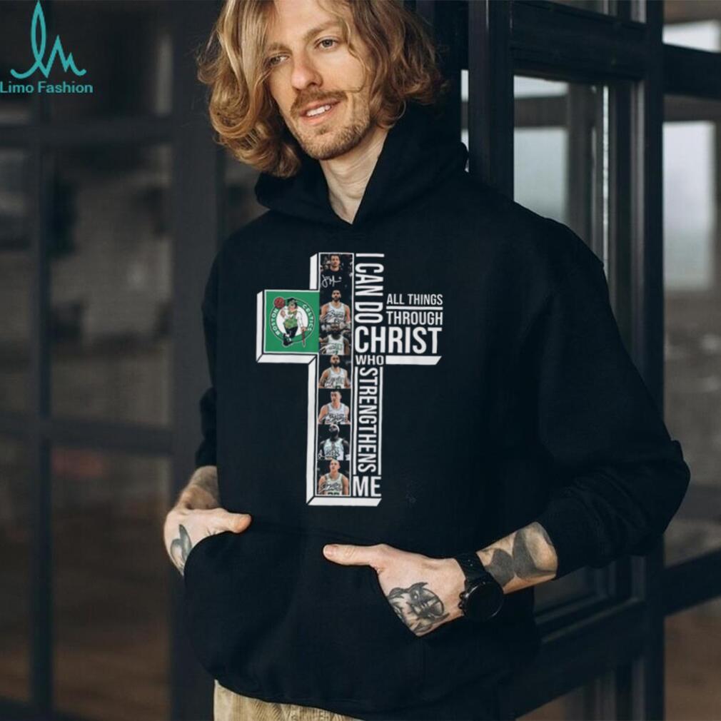 Boston Celtics Bible Verse Cross I Can Do All Things Through Christ T Shirt