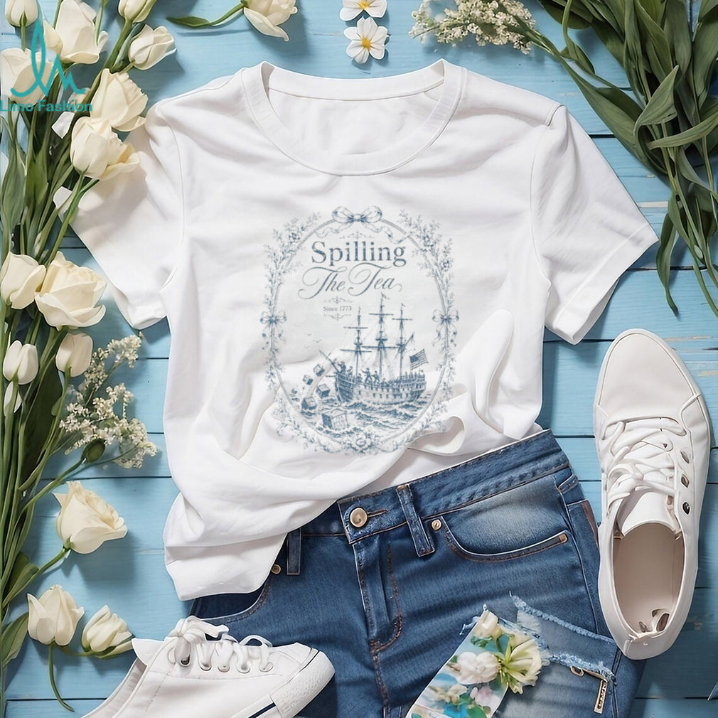 Boston Tea Party Vintage Spilling The Tea Patriotic Shirt