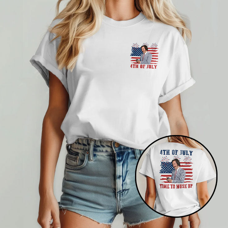 Brian FanBrian Fantana Time To Musk Up Funny Anchorman 4th of July T Shirt