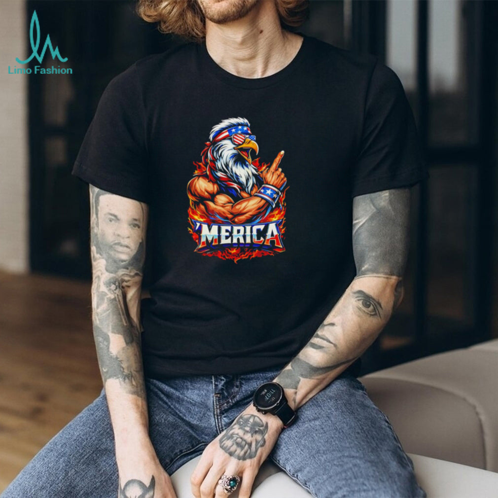 Buff Patriotic Eagle ‘Merica USA Muscles T Shirt