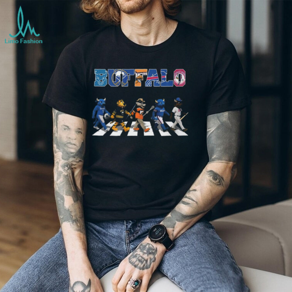 Buffalo Sports Mascots Abbey Road Crossing T Shirt