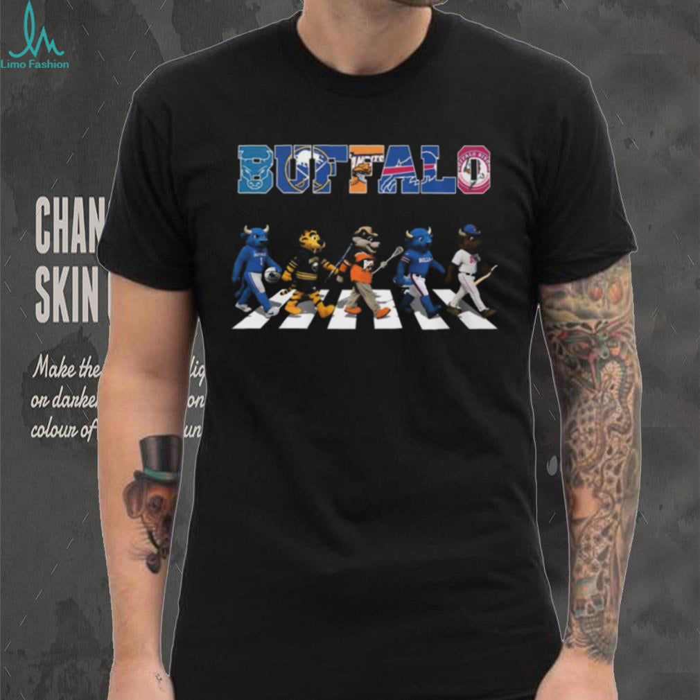 Buffalo Sports Mascots Abbey Road Crossing T Shirt