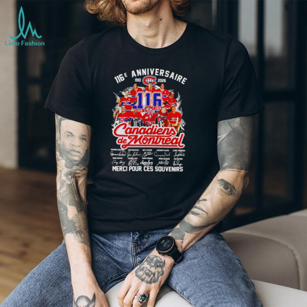 Canadiens de Montreal 116e Anniversaire Signature Hockey Shirt