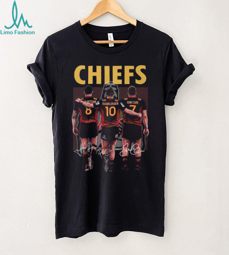 Chiefs Rugby Legends Signature T Shirt Messam, Cruden, Cane Fan Gear