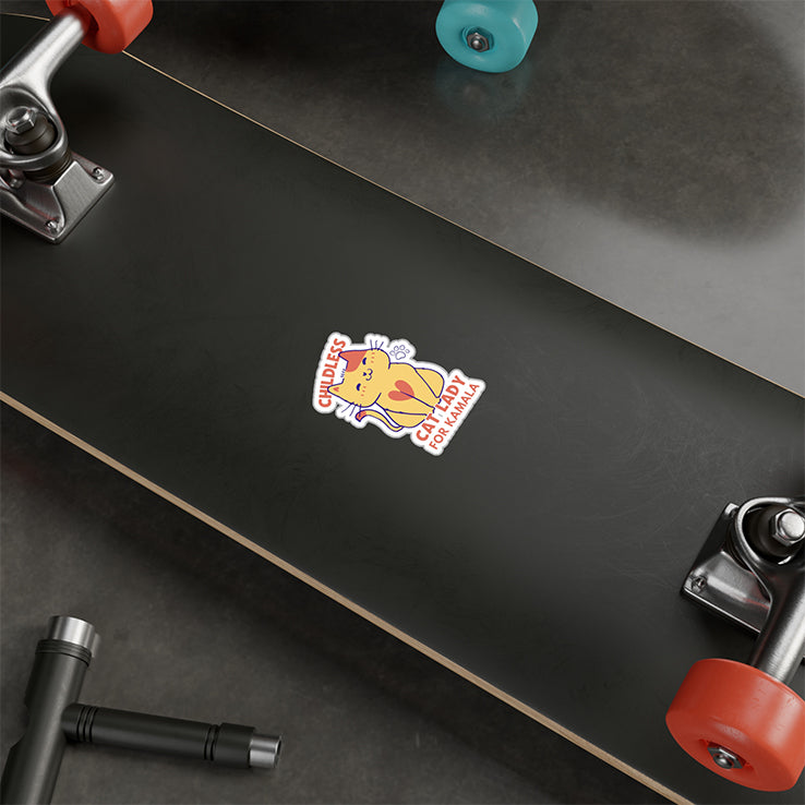 Childless Cat Lady Kamala President 2024 Sticker