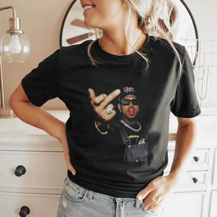 Chris Brown Middle Finger T Shirt