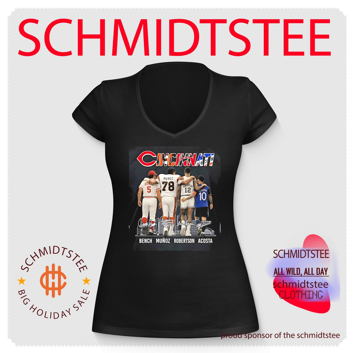 Cincinnati MLB Bench Munoz Robertson Acosta signature shirt