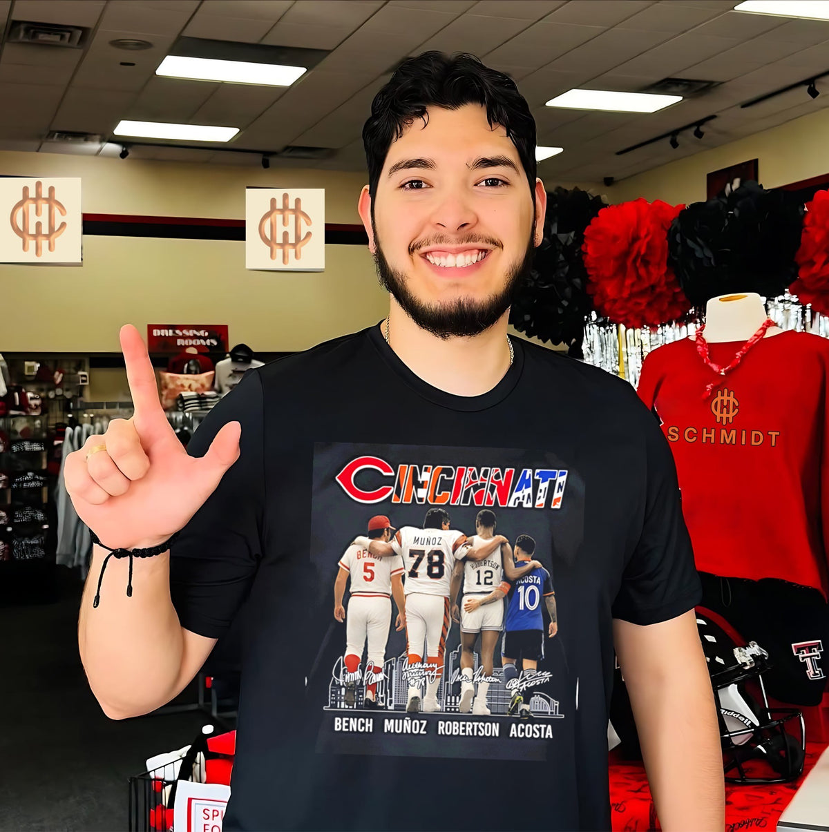 Cincinnati MLB Bench Munoz Robertson Acosta signature shirt