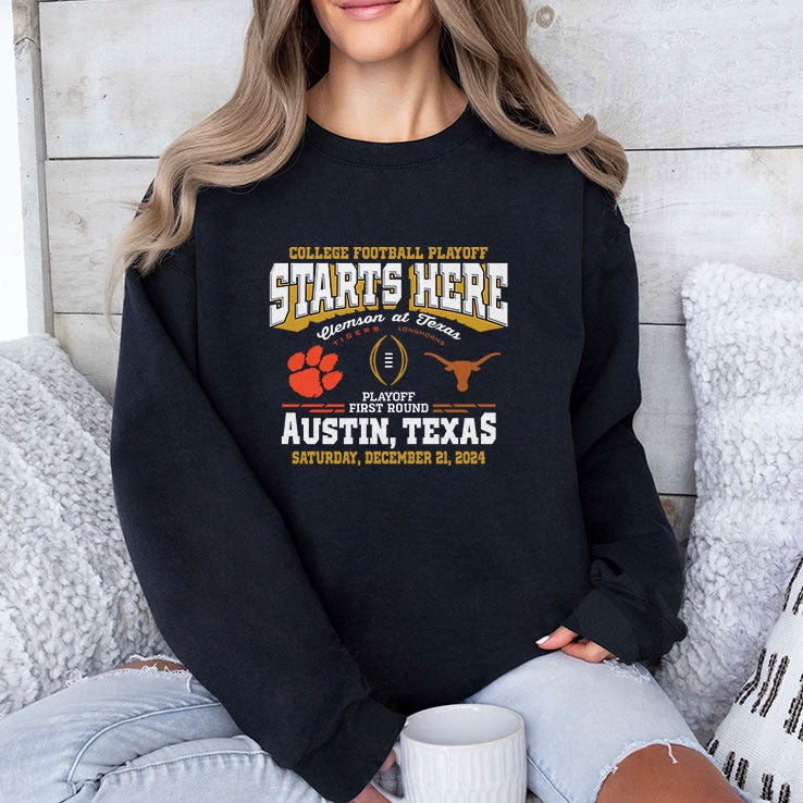 Clemson Tigers vs Texas Longhorns College Football Playoff 2024 Shirt