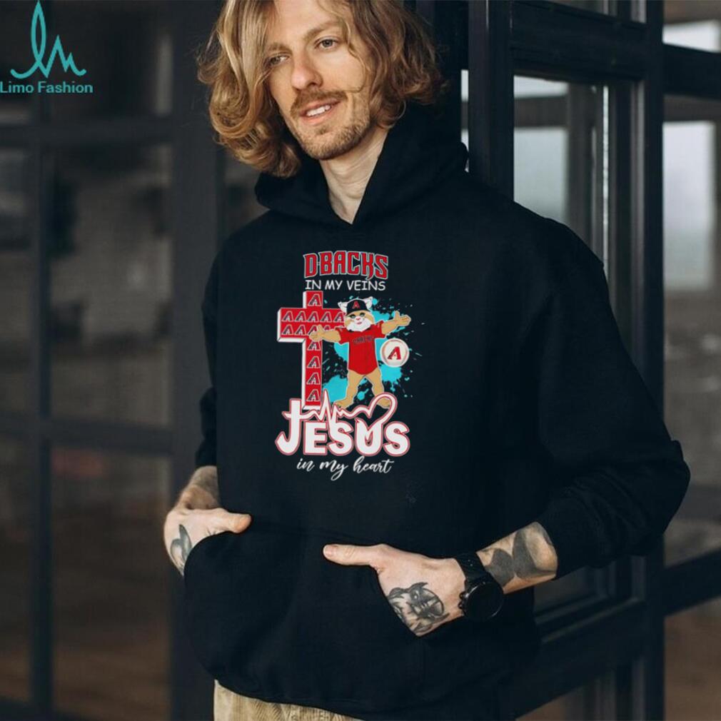 D Backs In My Veins Jesus In My Heart Arizona Diamondbacks Christian Fan T Shirt