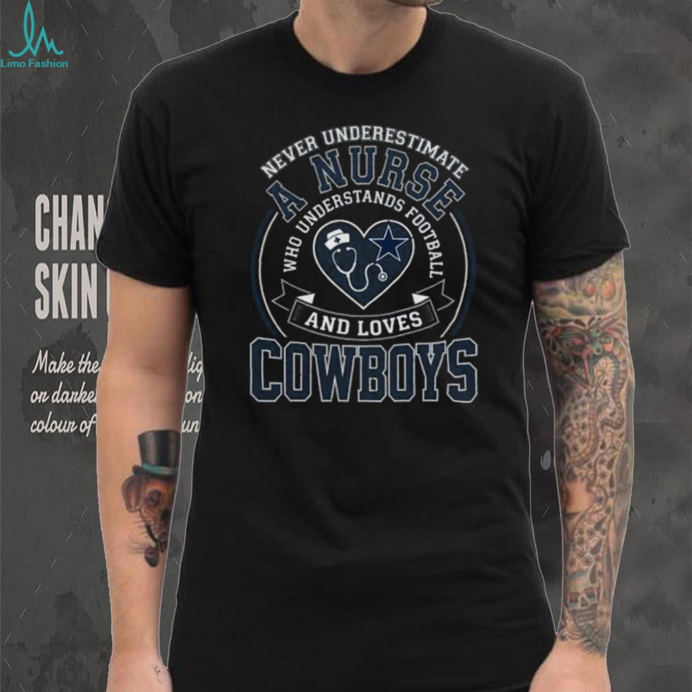 Dallas Cowboys Football Nurse Stethoscope Heart Vintage Navy Blue Fan Men Women T Shirt