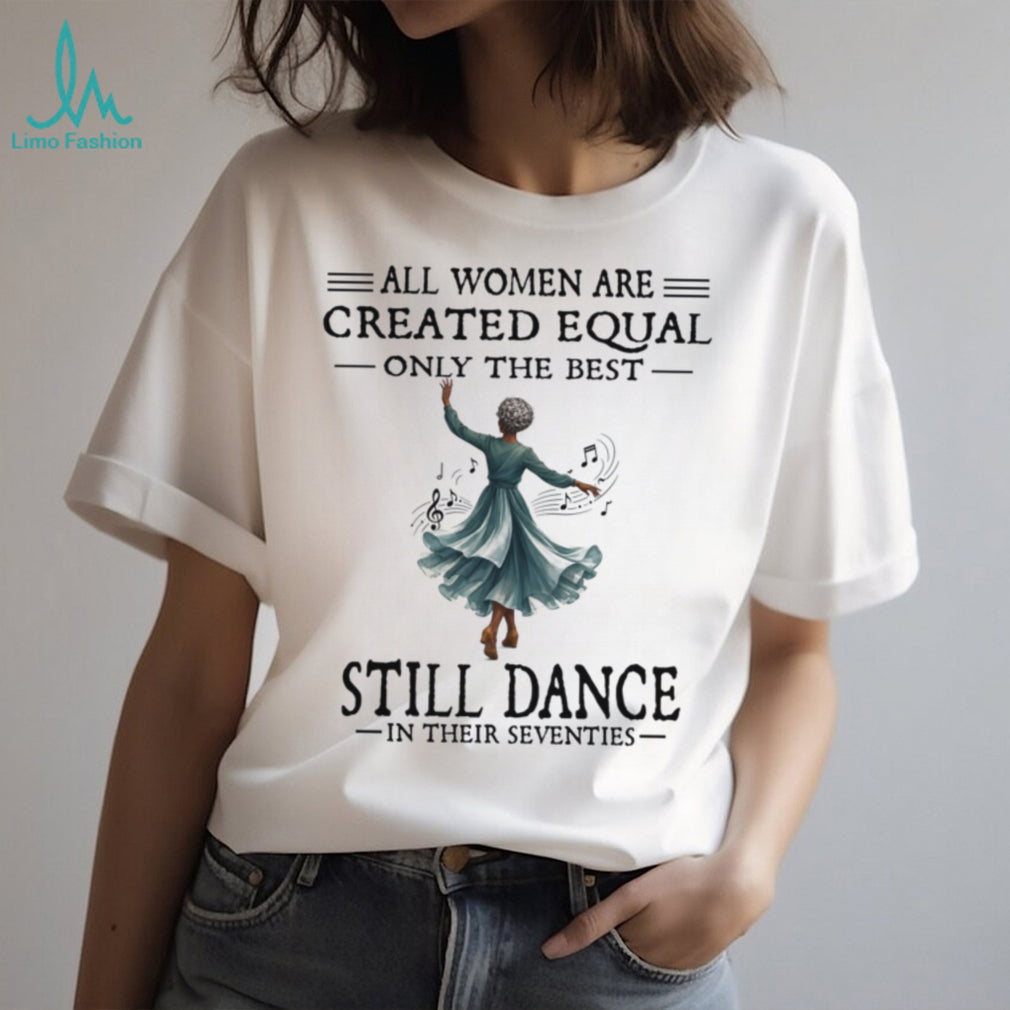 Dancing Grandmother Seventies Teal Dress Music Shirt