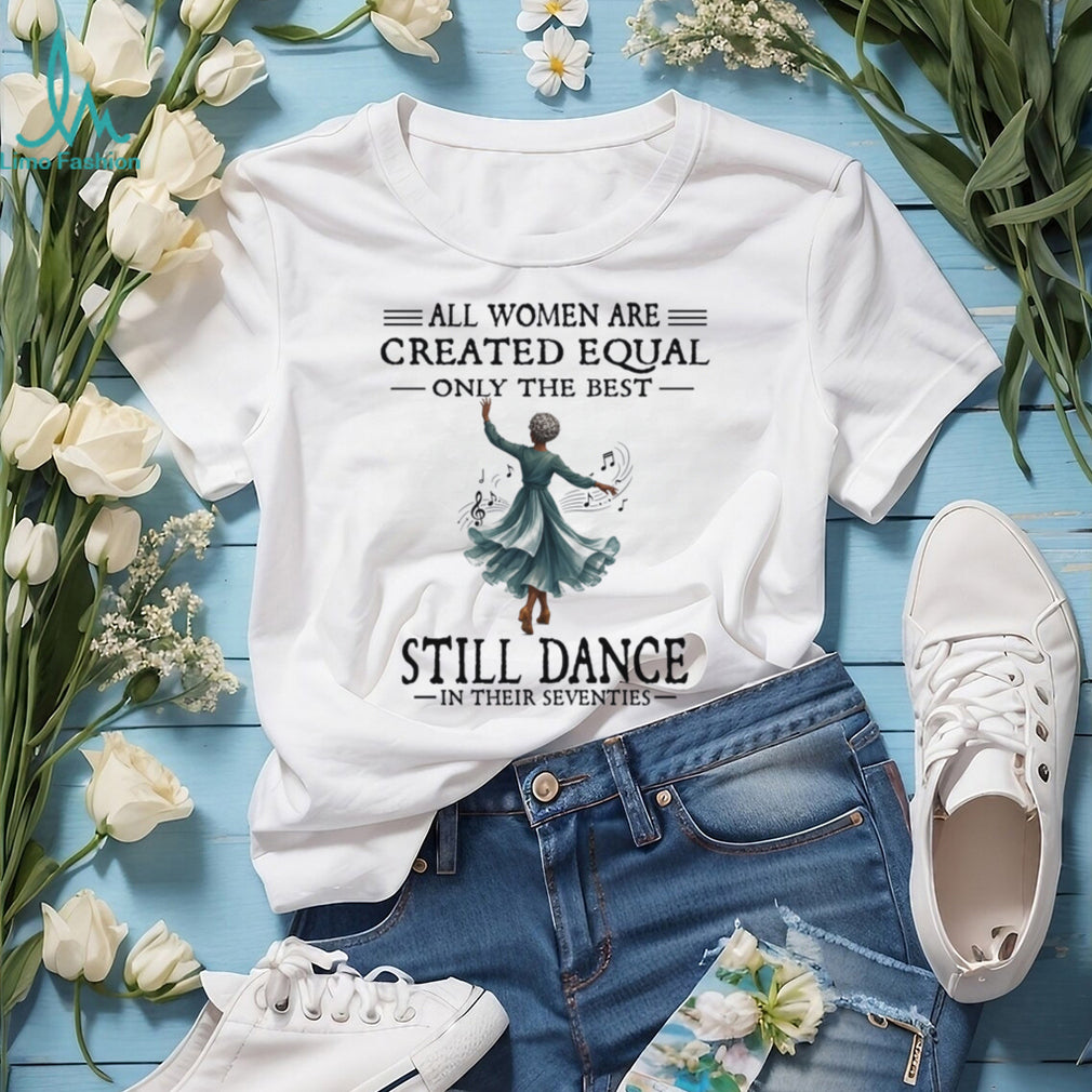Dancing Grandmother Seventies Teal Dress Music Shirt