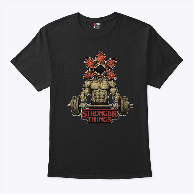 Demogorgon Weightlifting Stronger Things T Shirt