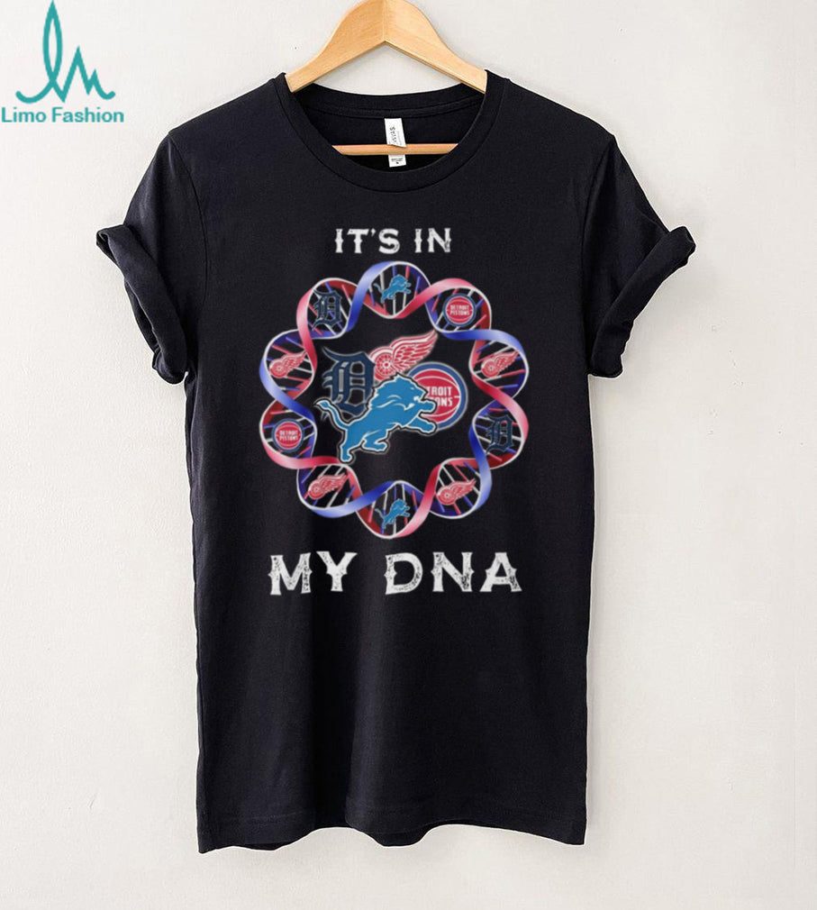Detroit Sports It’s In My DNA Double Helix Team Logo T Shirt