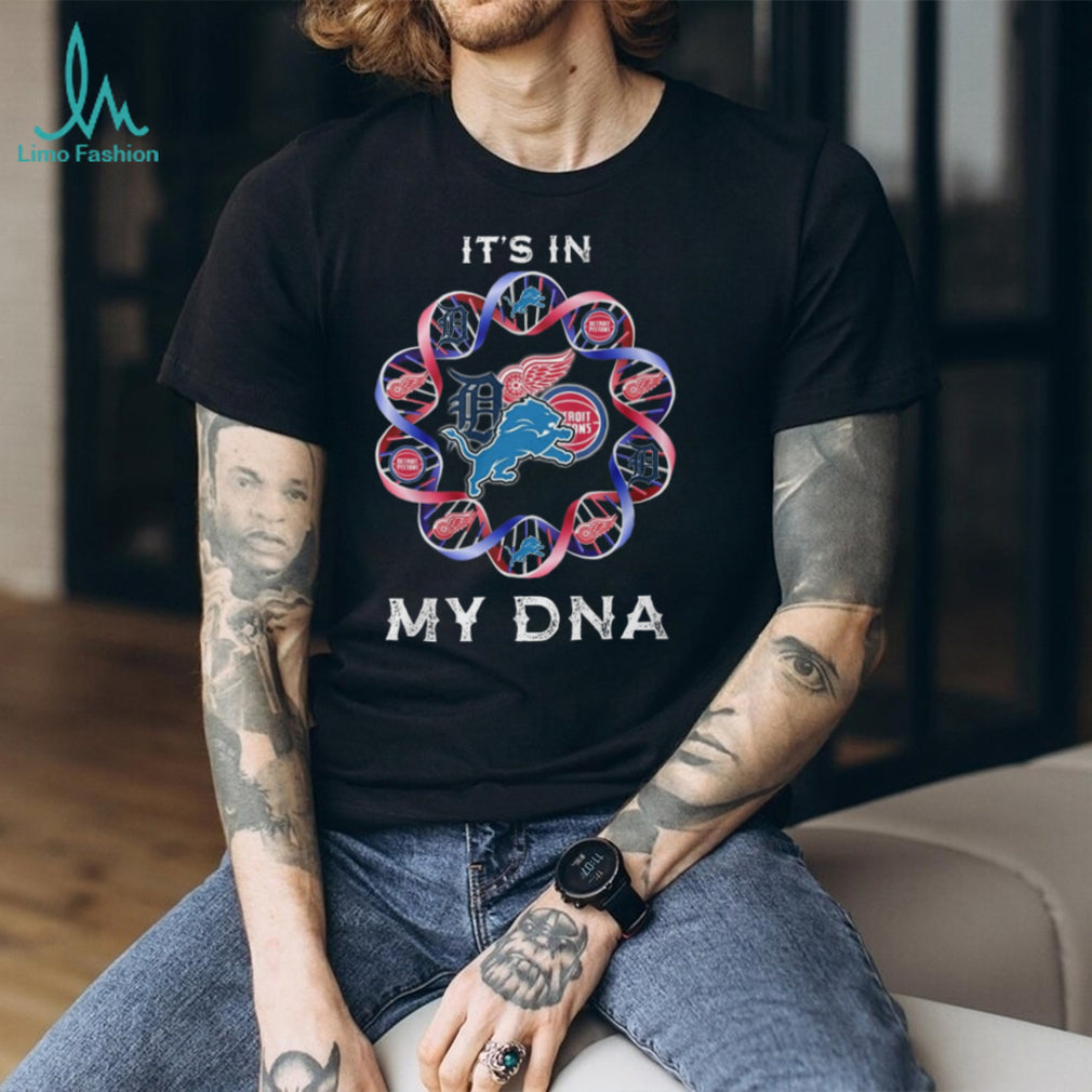 Detroit Sports It’s In My DNA Double Helix Team Logo T Shirt