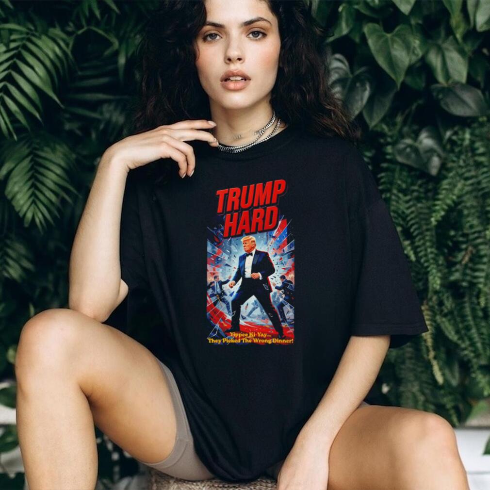 Donald Trump Trump Hard Movie Poster Parody Yippee Ki Yay Action Style Retro Men T Shirt