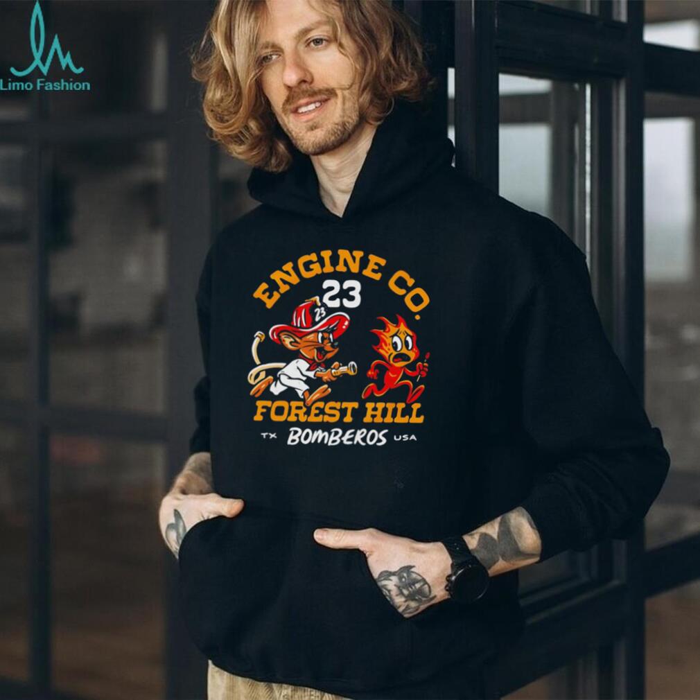 Engine Co. 23 Forest Hill Bombers Texas Firefighter Cartoon Mouse T Shirt
