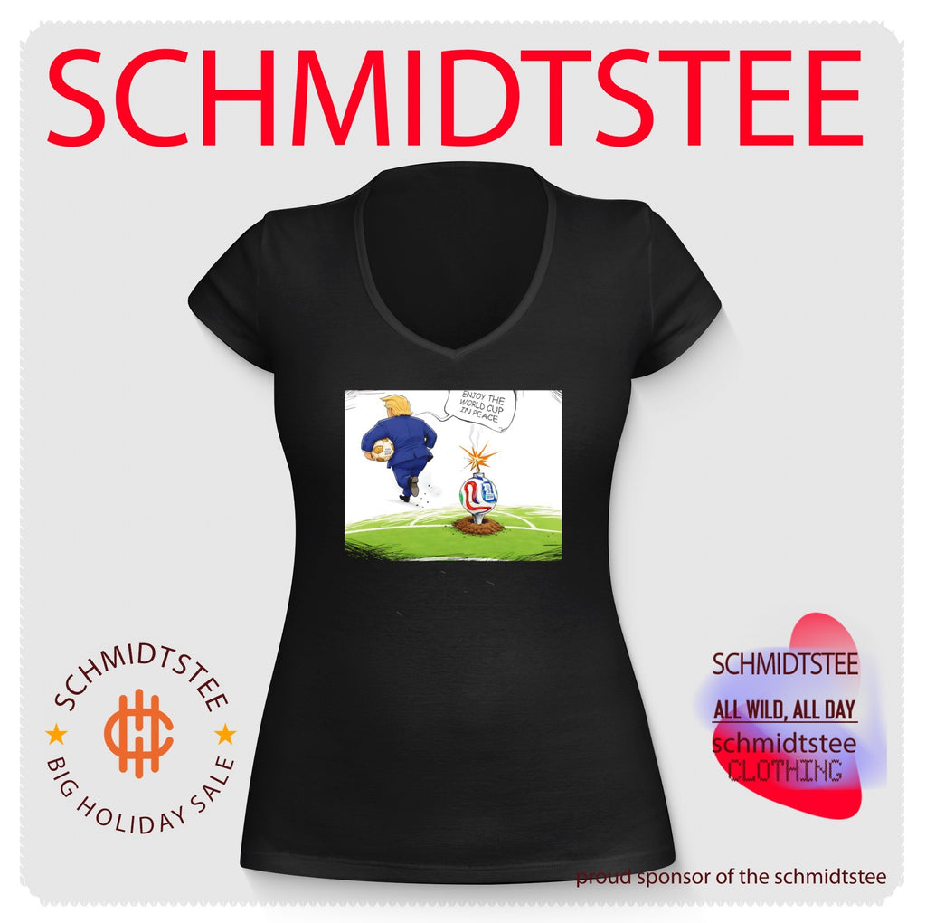 Enjoy the World Cup in peace running away Trump graphic shirt
