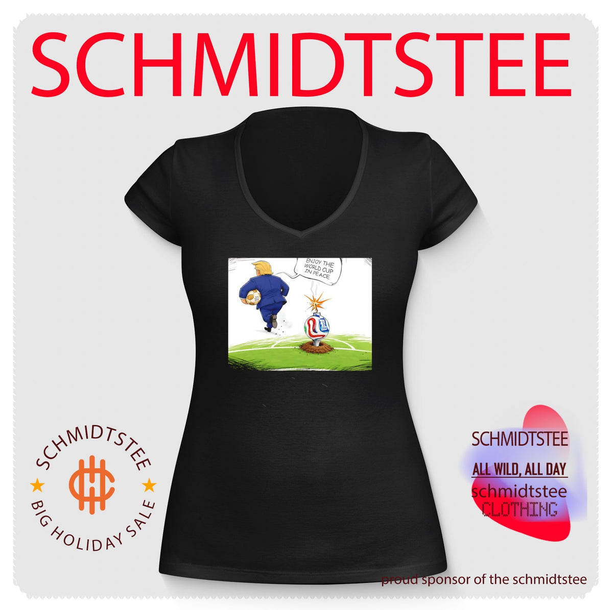 Enjoy the World Cup in peace running away Trump graphic shirt