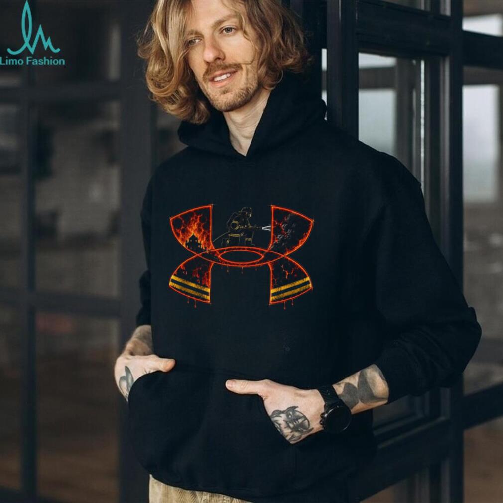 Firefighter Rescue Hero Fire Department Burning Flame Logo Shirt