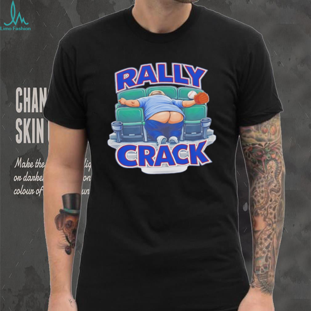 Funny Rally Crack Baseball Fan Plumber Butt Graphic T Shirt