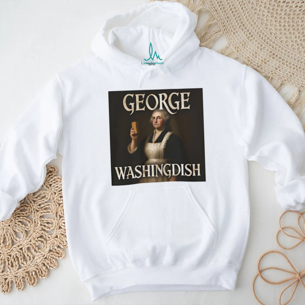 George Washingdish George Washington Historical Pun Parody Vintage Style Men Women T Shirt