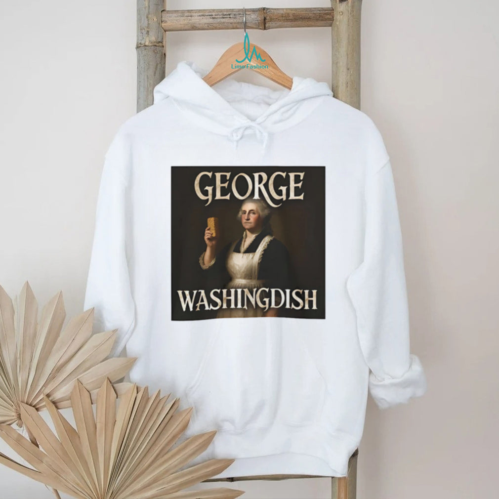 George Washingdish George Washington Historical Pun Parody Vintage Style Men Women T Shirt