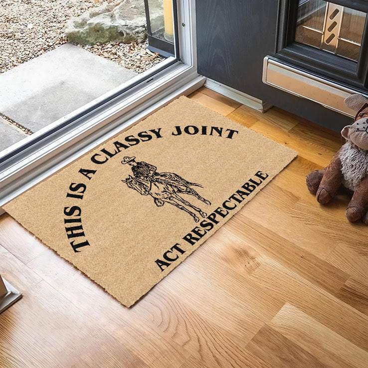 Ghost Cowboy Halloween Ghost & Bat Pattern Halloween Doormat