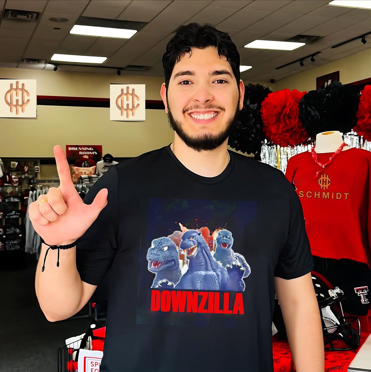 Godzilla downzilla down graphic shirt