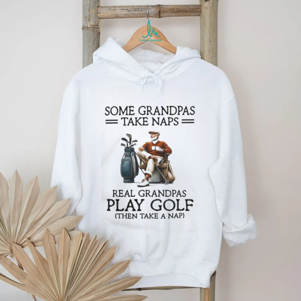 Grandpa Playing Golf Naps Retired Golfer Hobby T Shirt