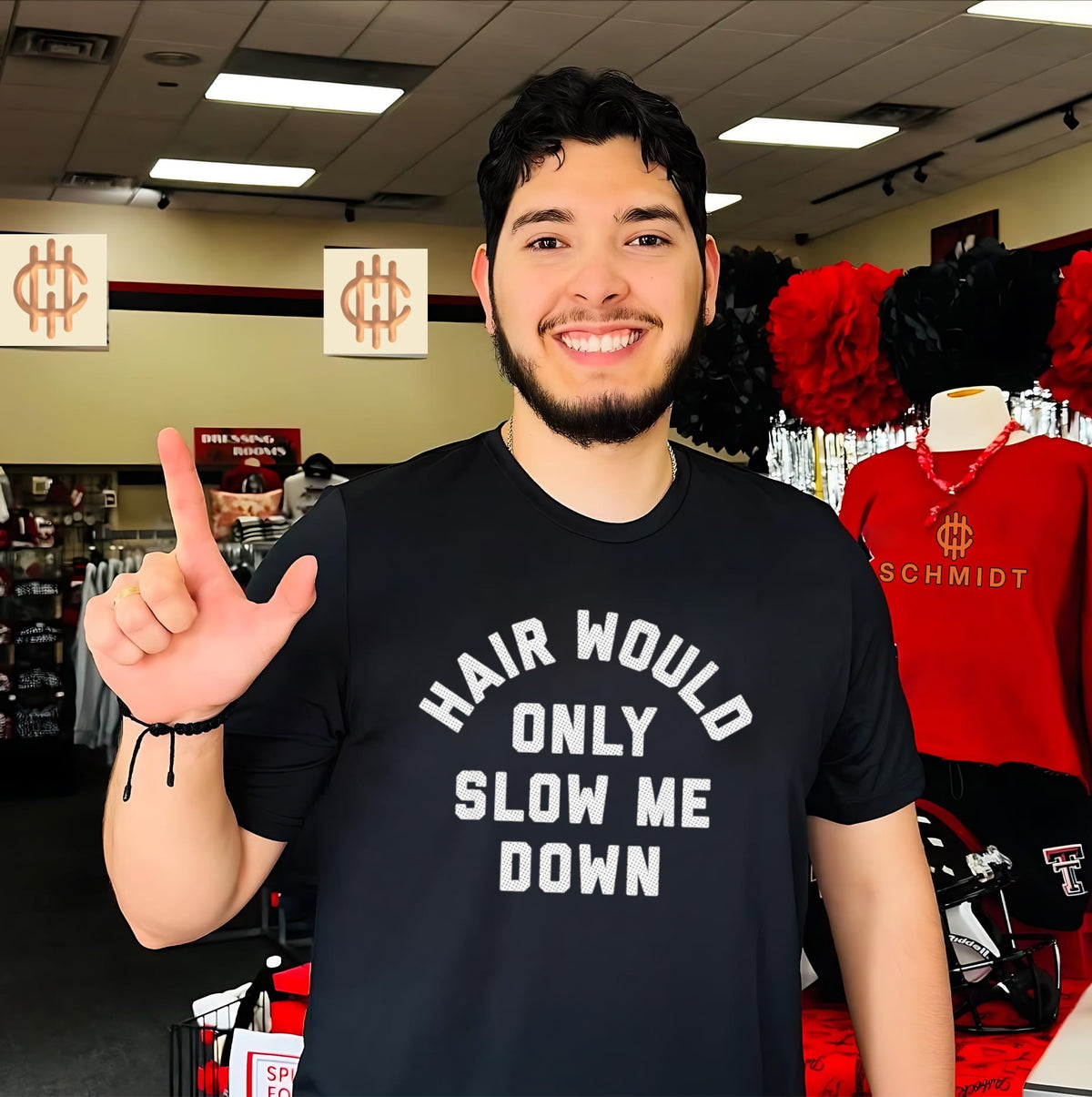 Hair would only slow me down bald humor shirt