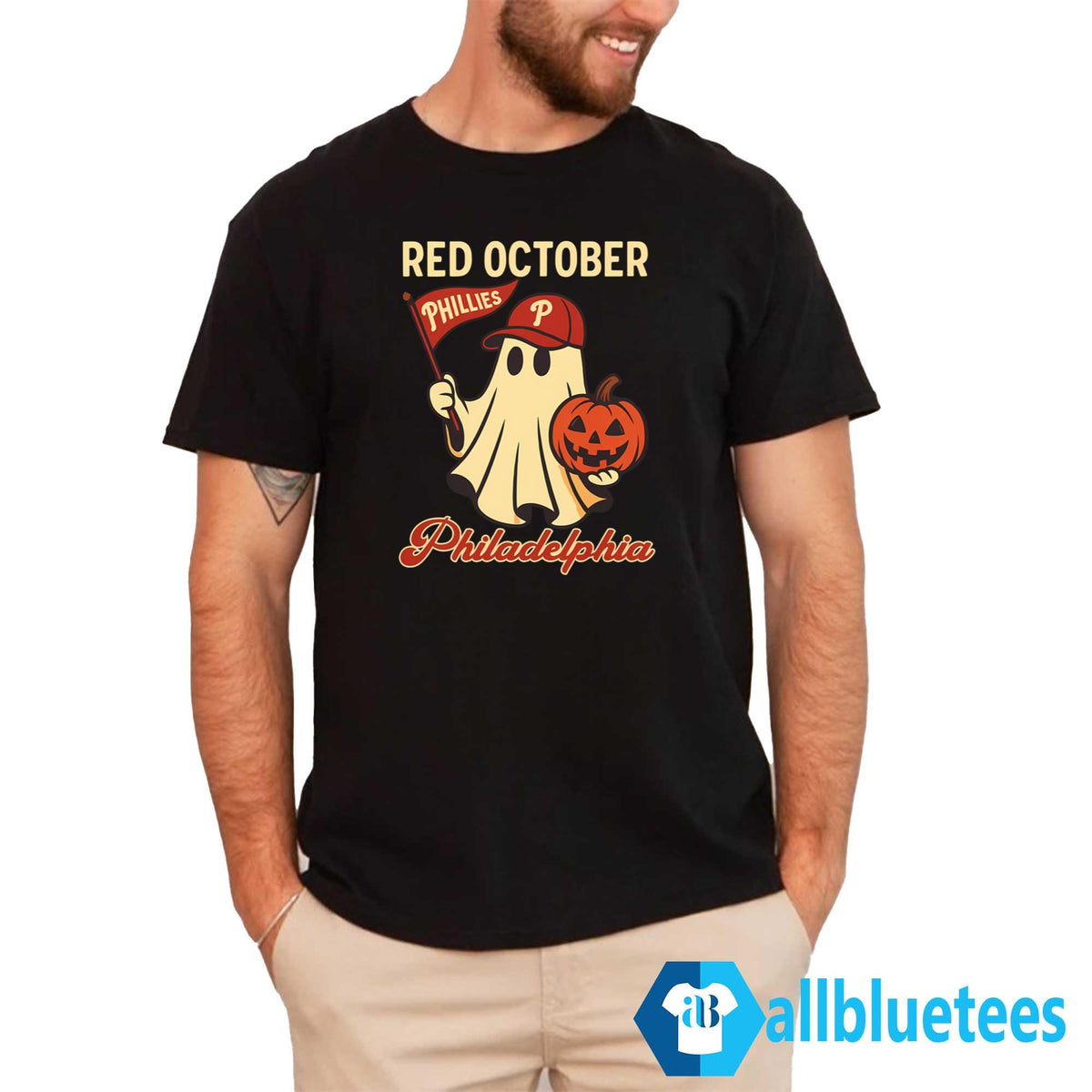 Halloween Ghost Phillies Red October Shirt
