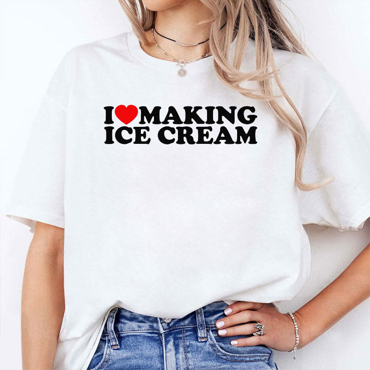 I Love Making Ice Cream Matching Shirt