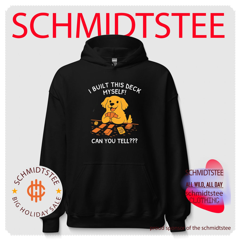 I built this deck myself can you tell cute dog illustration shirt