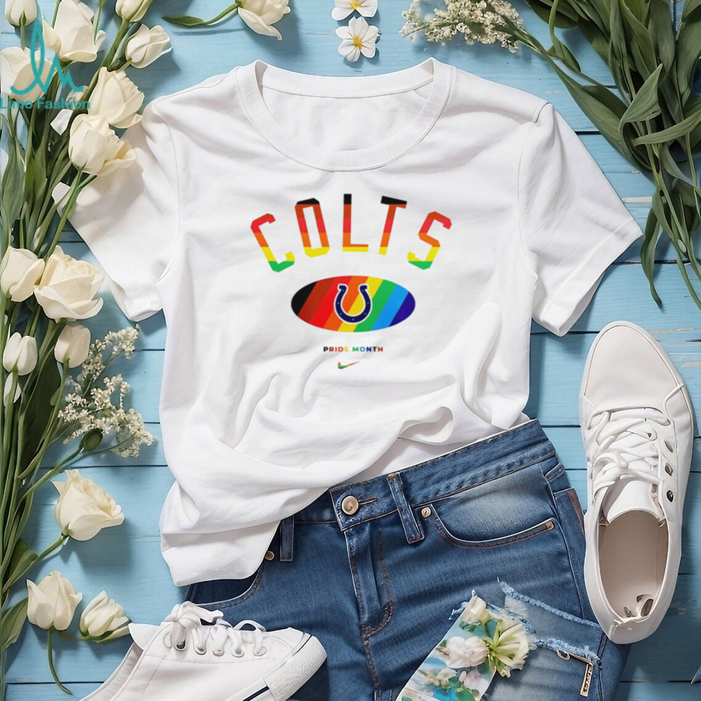 Indianapolis Colts Pride Month Rainbow logo shirt