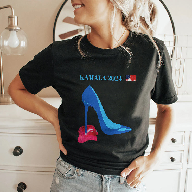 Kamala Harris For President 2024 High Heel Crushed MAGA Hat Shirt
