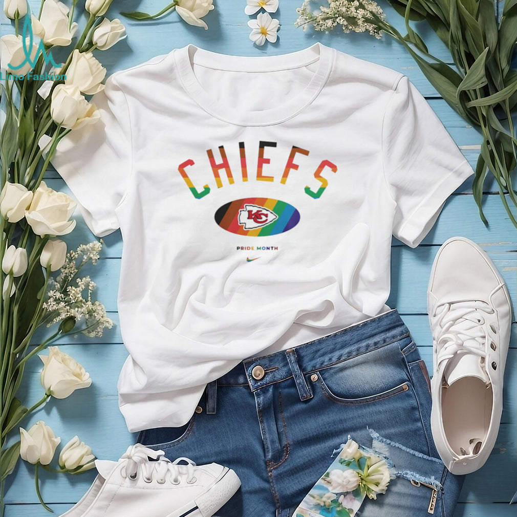 Kansas City Chiefs Pride Month Rainbow logo shirt
