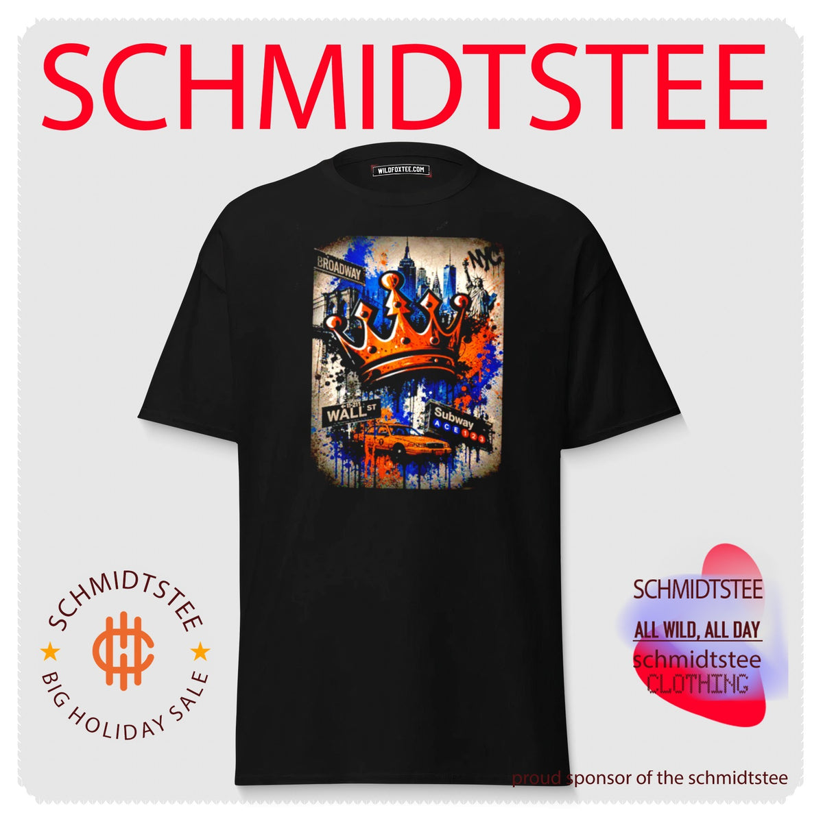 King of New Yowk graffiti style shirt