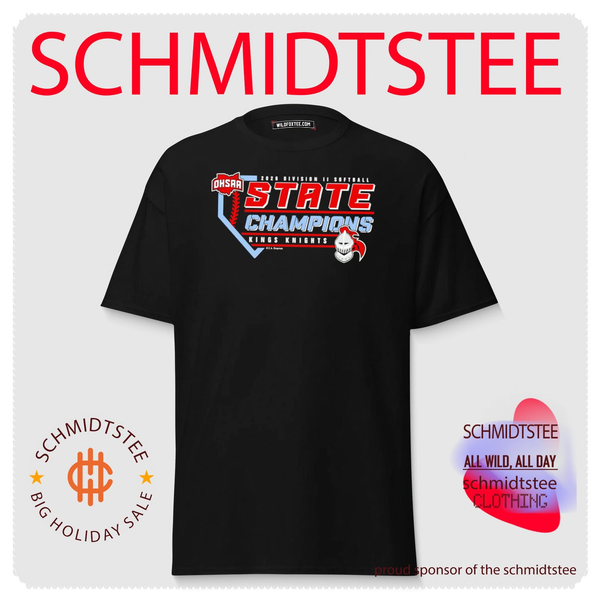 Kings Knights 2026 OHSAA Softball D2 State Champions shirt