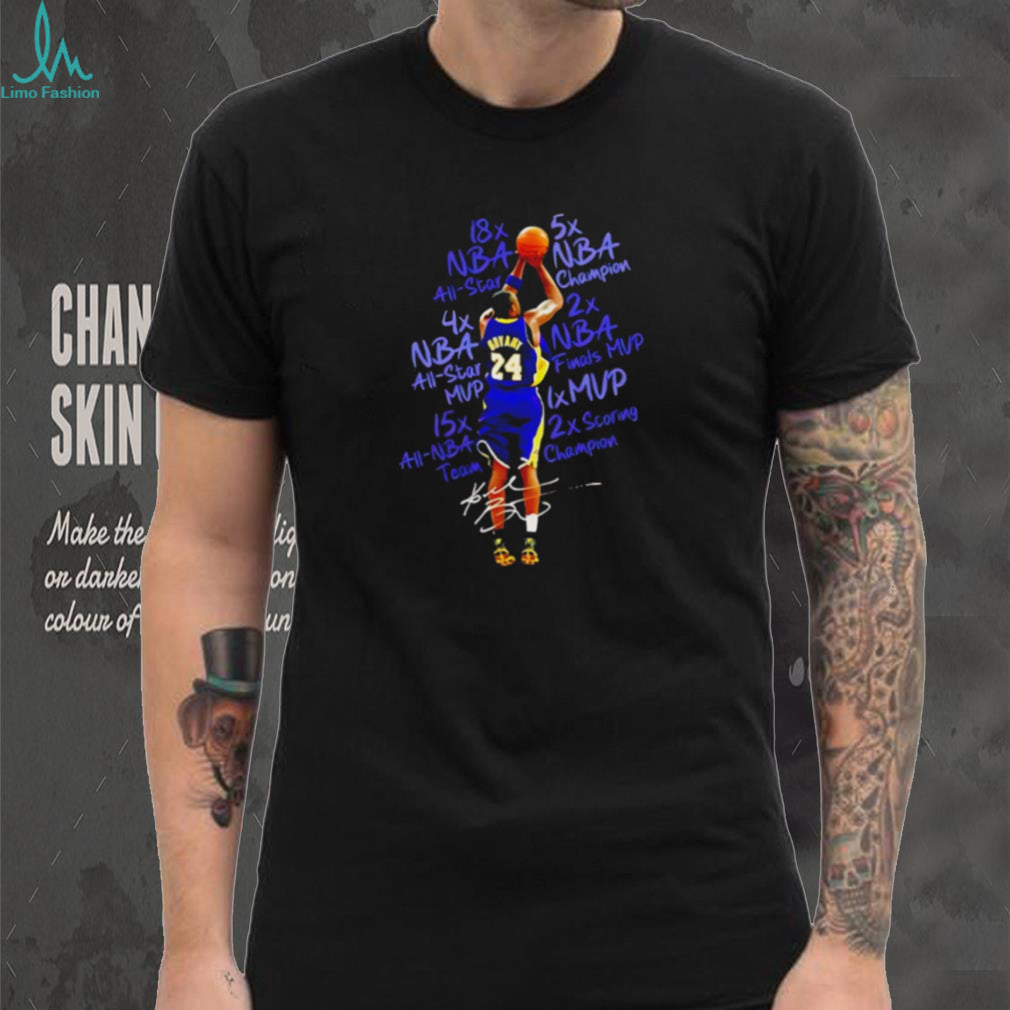Kobe Bryant Career Stats 24 Basketball Tribute T Shirt